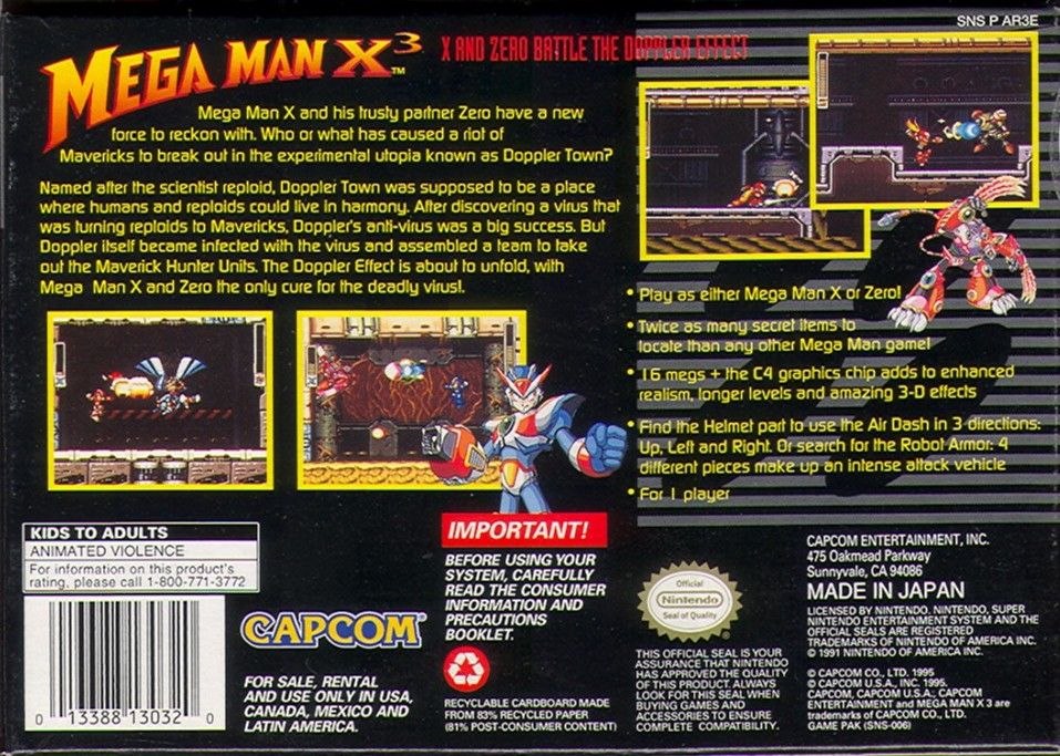 Mega Man X3 - Super Nintendo