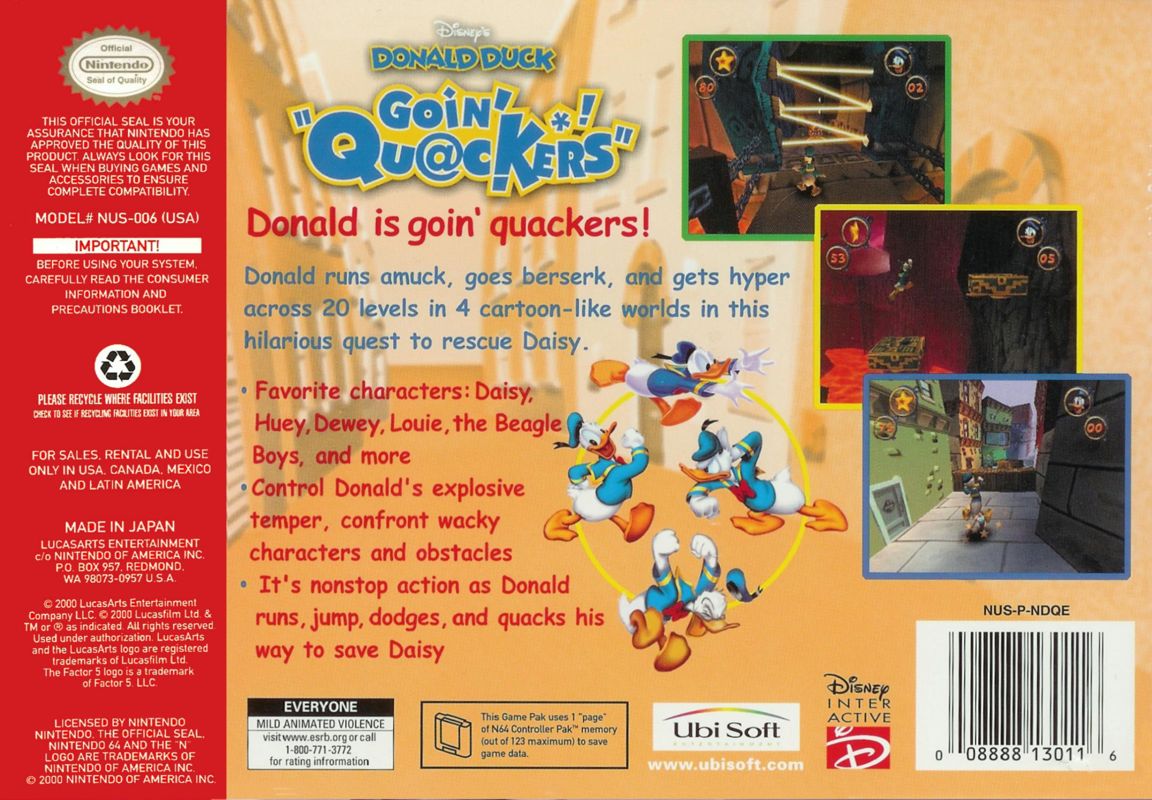 Disney's Donald Duck: Goin' Quackers - Nintendo 64