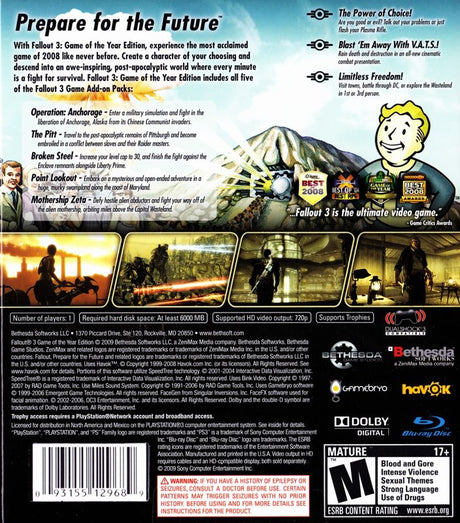 Fallout 3: Game of the Year Edition - PlayStation 3