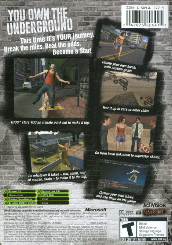 Tony Hawk's Underground - Xbox