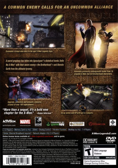 X-Men Legends II - Rise of Apocalypse - PlayStation 2