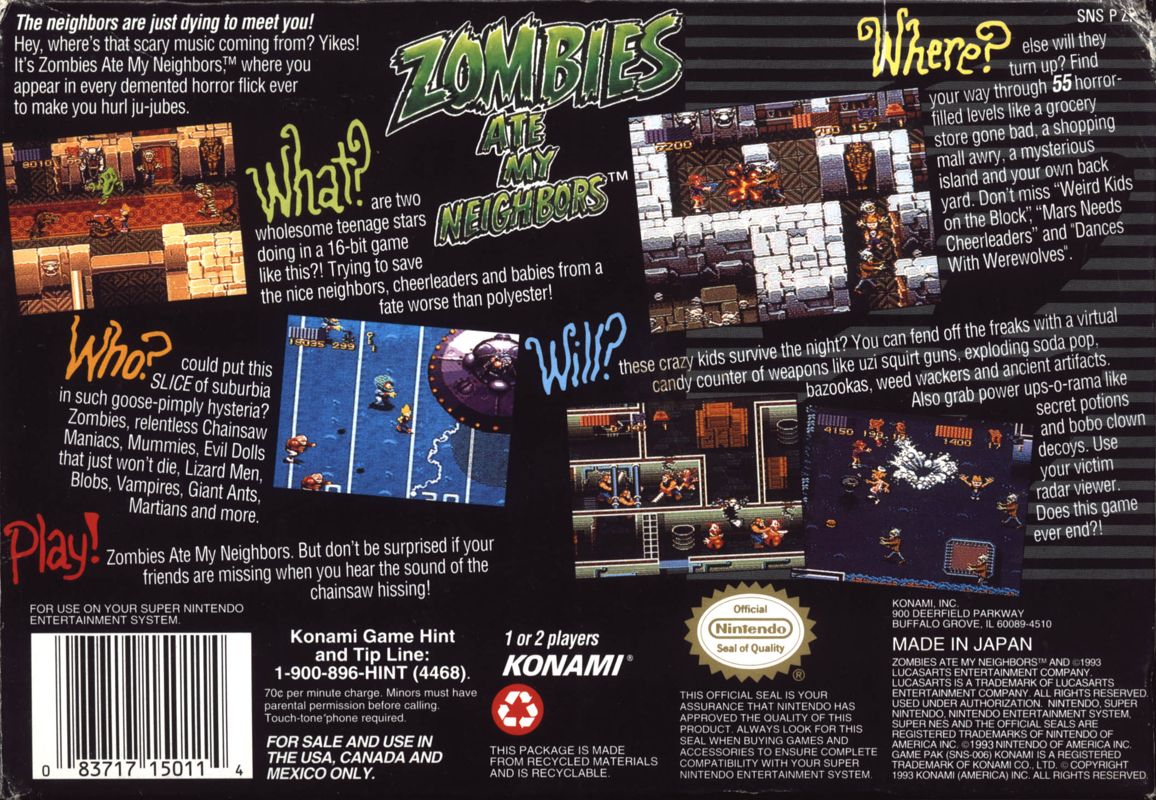 Zombies Ate My Neighbors - Super Nintendo
