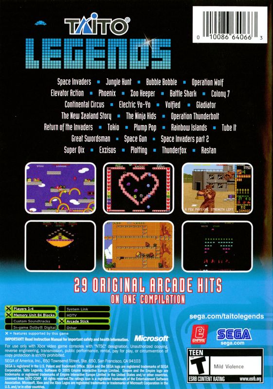 Taito Legends - Xbox – Bitjump Games