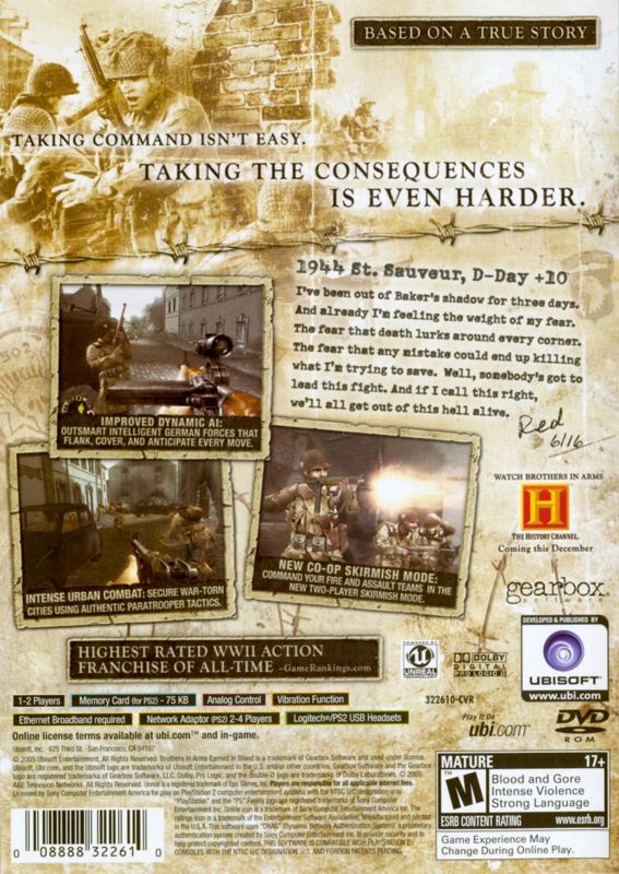 Brothers in Arms: Earned in Blood - PlayStation 2