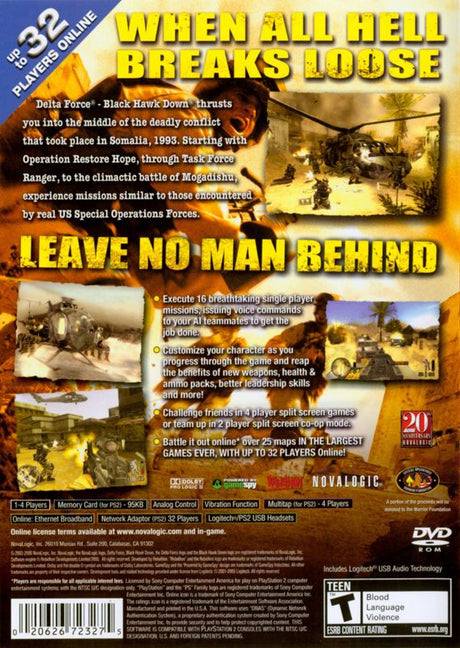 Delta Force: Black Hawk Down - PlayStation 2
