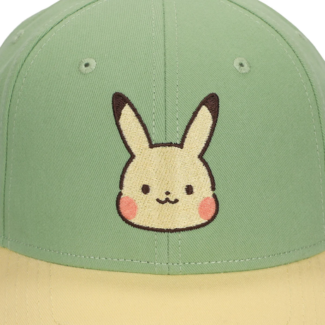 Pokemon Chibi Pikachu Green Snapback Hat