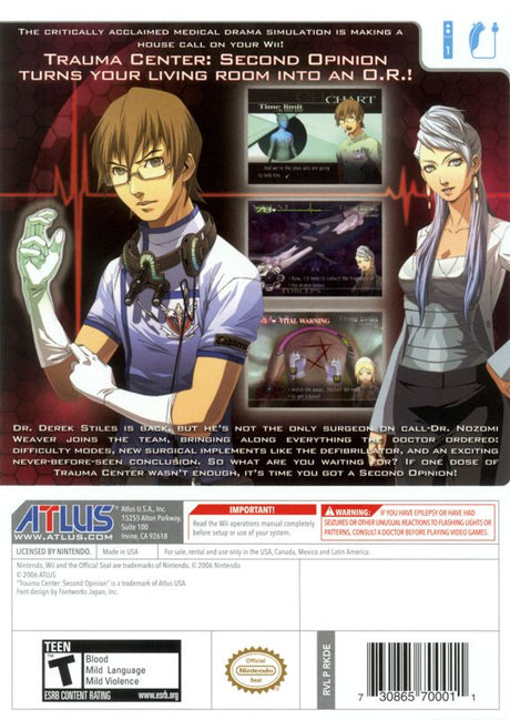 Trauma Center: Second Opinion - Wii
