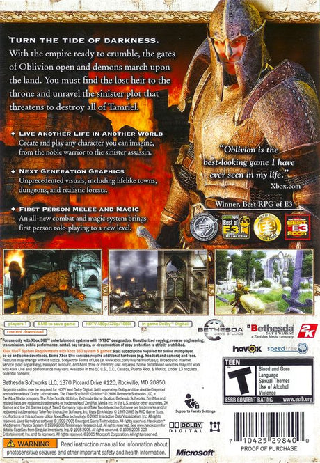 The Elder Scrolls IV: Oblivion - Xbox 360