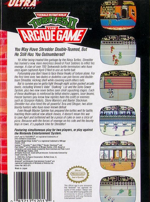 Teenage Mutant Ninja Turtles II: The Arcade Game - NES