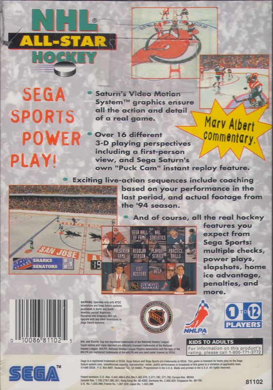 NHL All-Star Hockey - SEGA Saturn