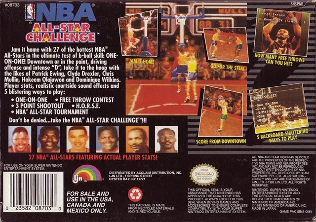 NBA All-Star Challenge - Super Nintendo