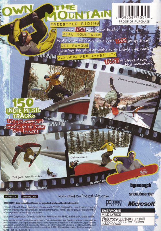 Amped: Freestyle Snowboarding - Xbox