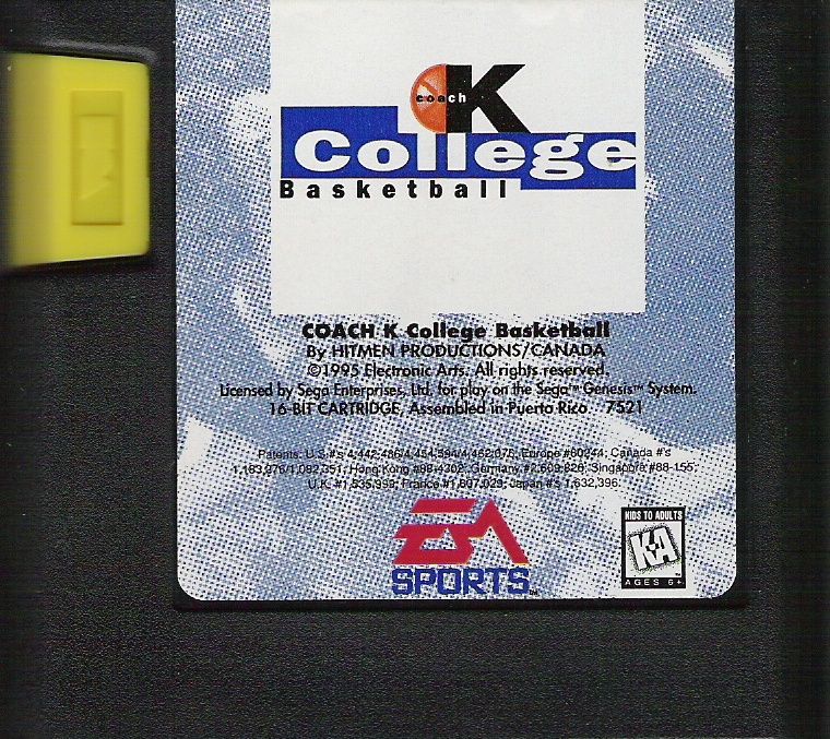 Coach K College Basketball - SEGA Genesis