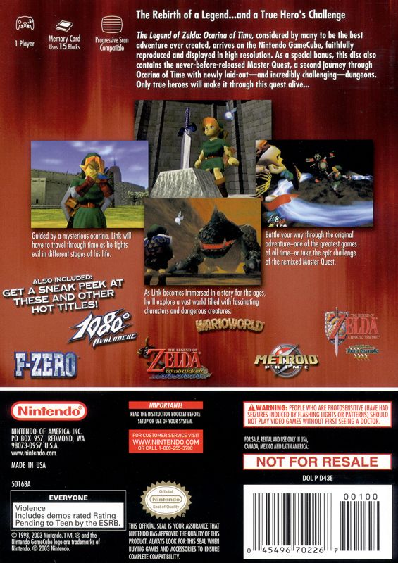 Legend of Zelda: Ocarina of Time / Master Quest - GameCube