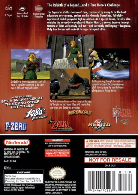 Legend of Zelda: Ocarina of Time / Master Quest - GameCube
