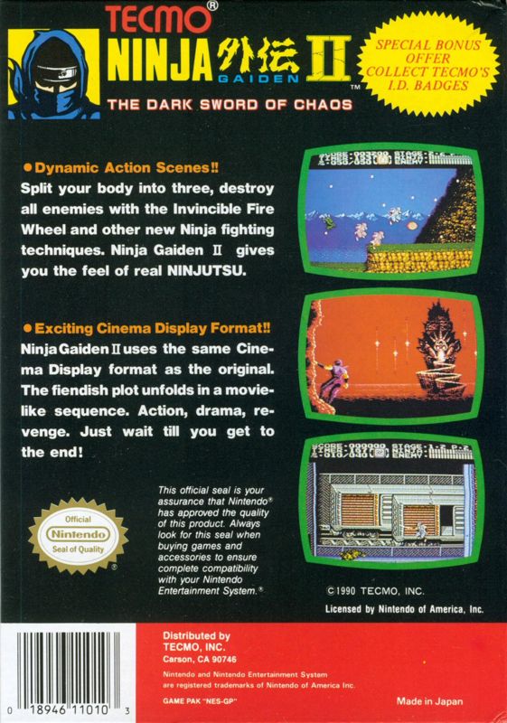 Ninja Gaiden II: The Dark Sword of Chaos - NES