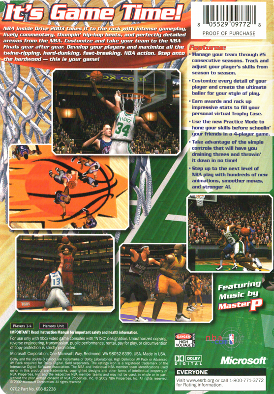 NBA Inside Drive 2003 - Xbox