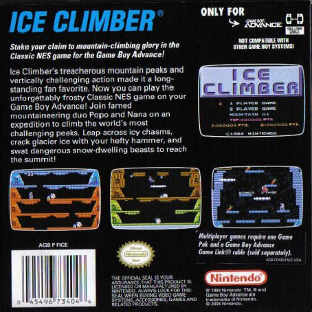 Classic NES Series: Ice Climber - Game Boy Advance