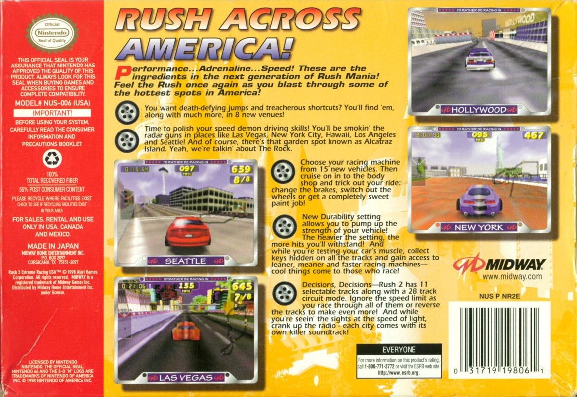 Rush 2: Extreme Racing USA - Nintendo 64