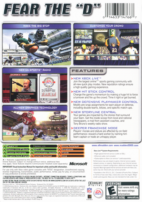 Madden NFL 2005 - Xbox