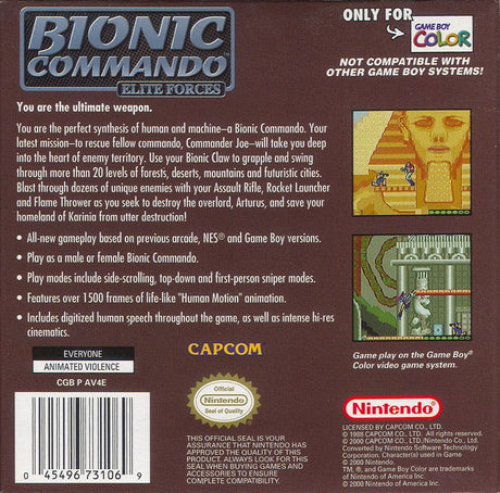 Bionic Commando: Elite Forces - Game Boy Color