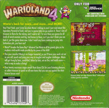 Wario Land 4 - Game Boy Advance