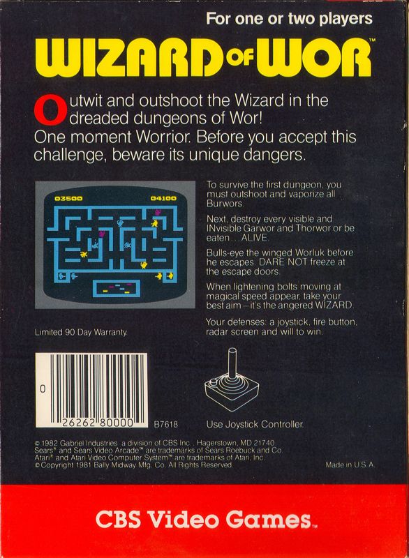 Wizard of Wor - Atari 2600