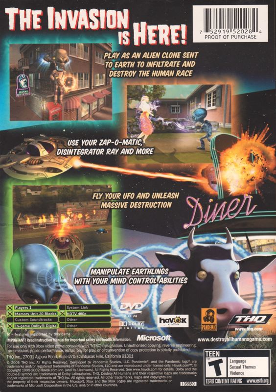 Destroy All Humans! - Xbox