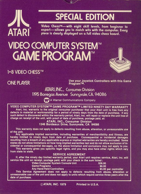 Video Chess - Atari 2600