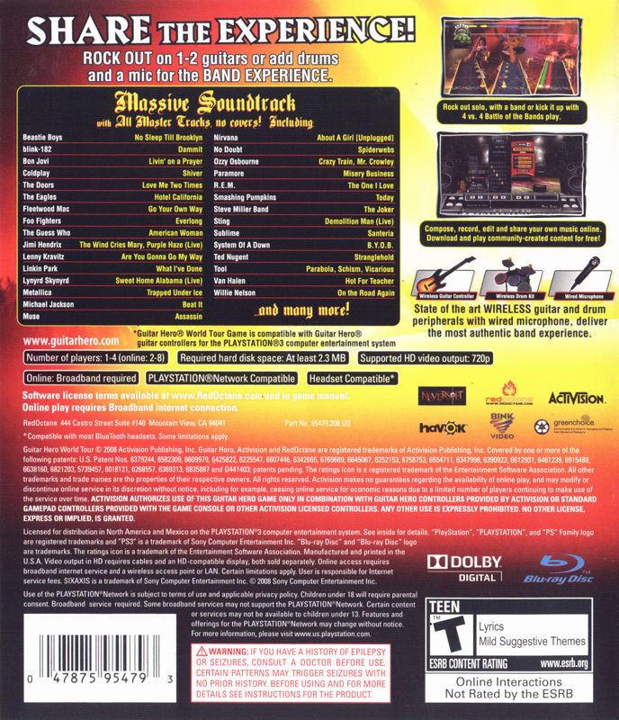 Guitar Hero: World Tour - PlayStation 3
