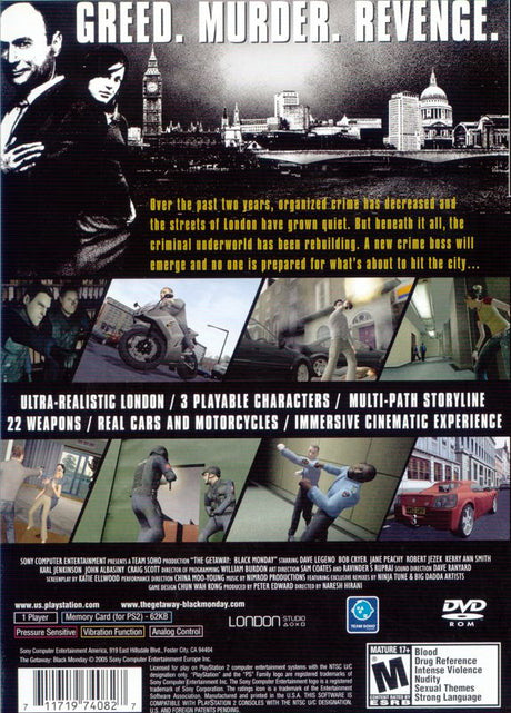 The Getaway: Black Monday - PlayStation 2