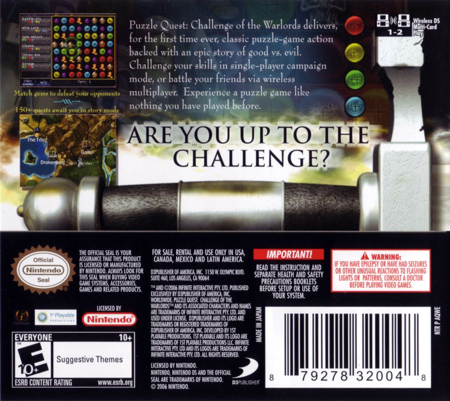 Puzzle Quest Challenge of the Warlords - Nintendo DS