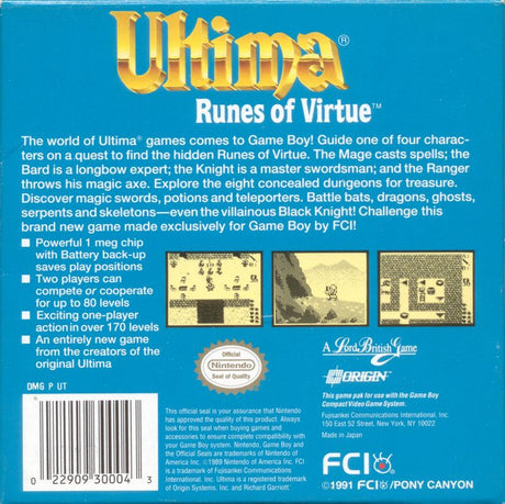 Ultima: Runes of Virtue - Game Boy