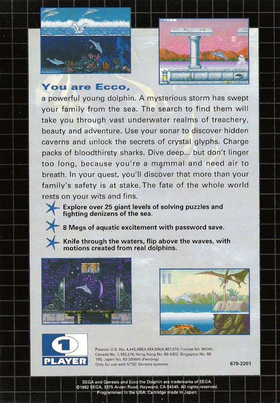 Ecco the Dolphin - SEGA Genesis