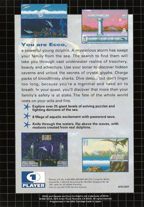 Ecco the Dolphin - SEGA Genesis