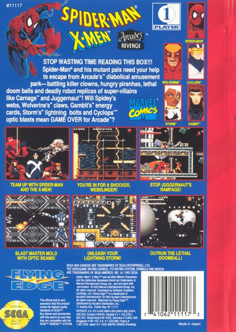 Spider-Man / X-Men: Arcade's Revenge - SEGA Genesis