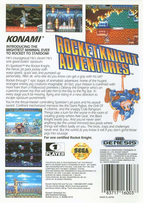Rocket Knight Adventures - SEGA Genesis