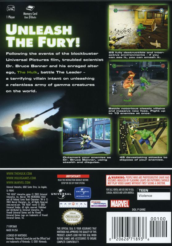 Hulk - GameCube