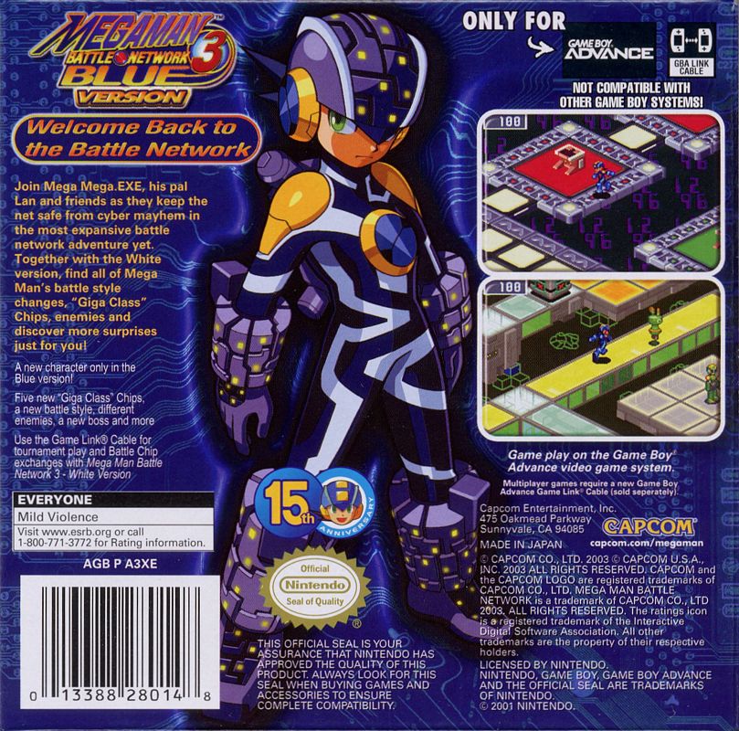 Mega Man Battle Network 3: Blue Version - Game Boy Advance