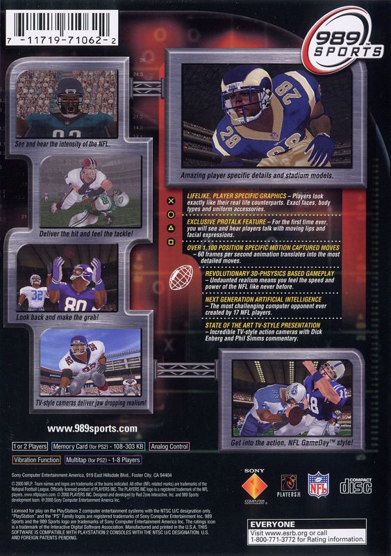 NFL GameDay 2001 - PlayStation 2