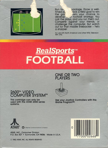 RealSports Football - Atari 2600