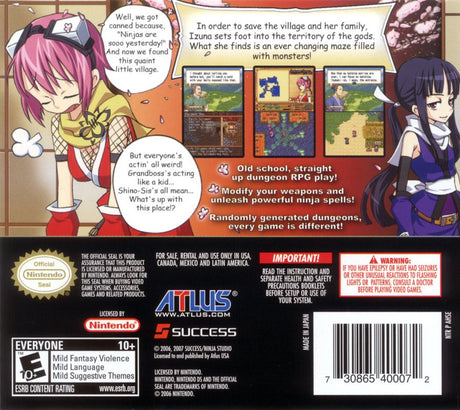 Izuna Legend of the Unemployed Ninja - Nintendo DS
