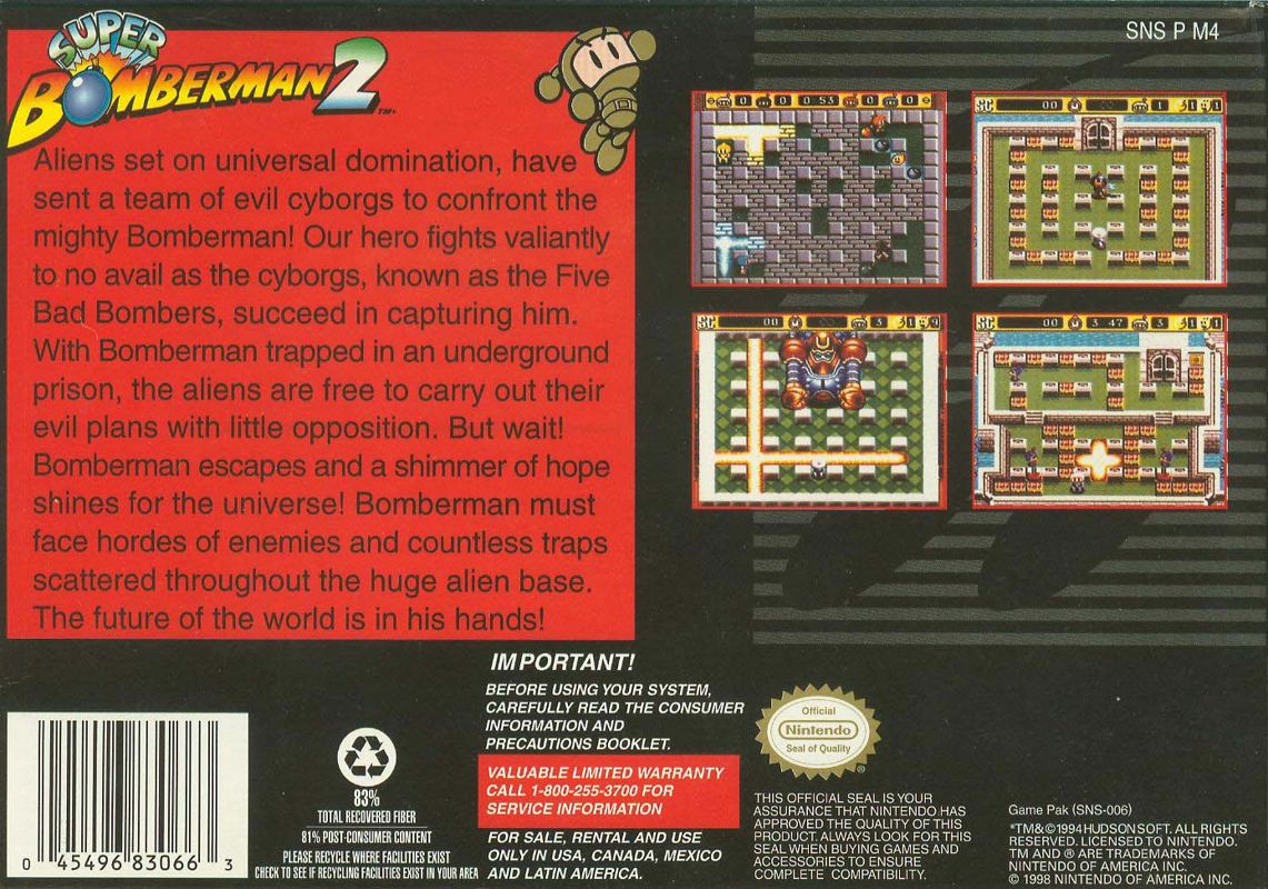 Super Bomberman 2 - Super Nintendo