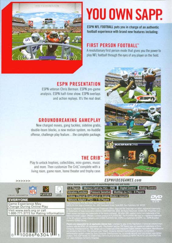 ESPN NFL Football - PlayStation 2