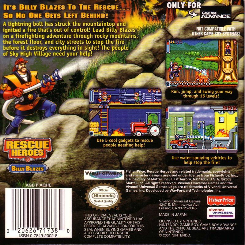 Rescue Heroes: Billy Blazes - Game Boy Advance