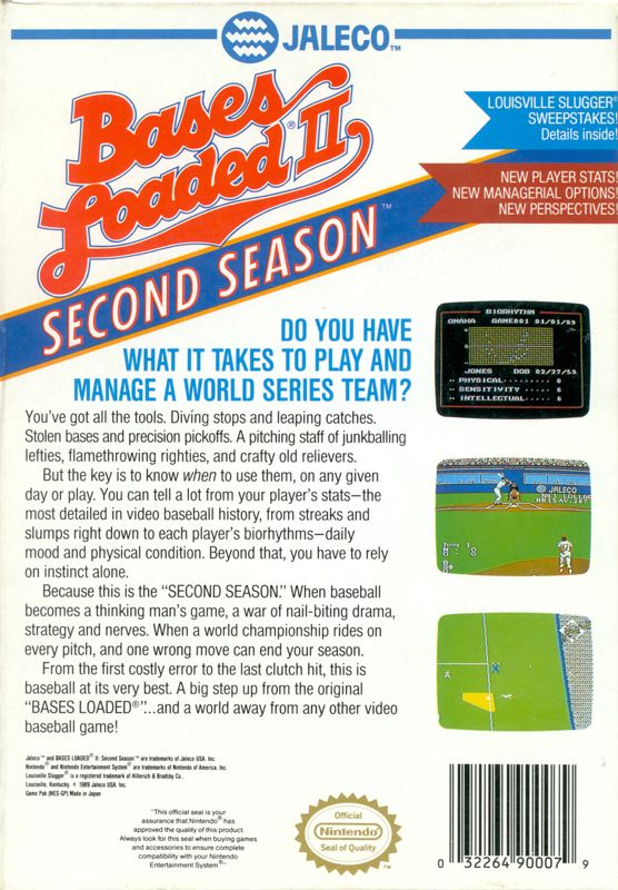 Bases Loaded II: Second Season - NES