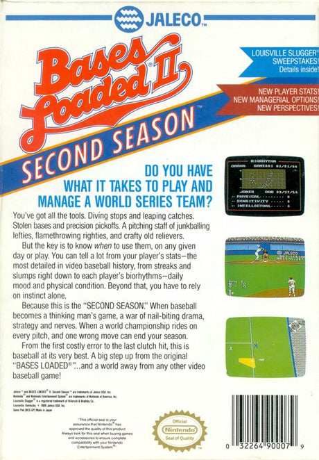 Bases Loaded II: Second Season - NES