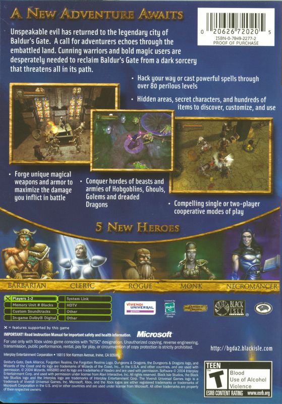 Baldur's Gate: Dark Alliance II - Xbox