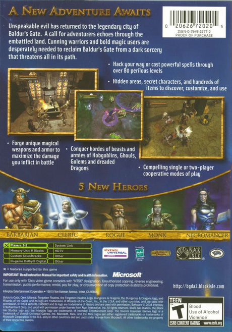 Baldur's Gate: Dark Alliance II - Xbox