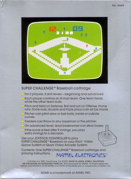 Super Challenge Baseball - Atari 2600